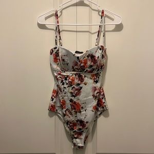 Rosamosario Light Blue Floral One-Piece Swimsuit
